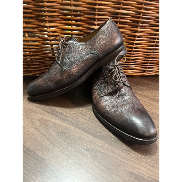 Magnanni Brown pebbled  oxfords sz 10M - Picture 5 of 7